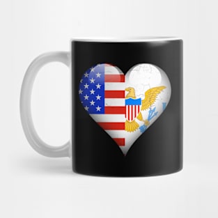 Half American Half Virgin Islander - Gift for Virgin Islander From Virgin Islands Mug